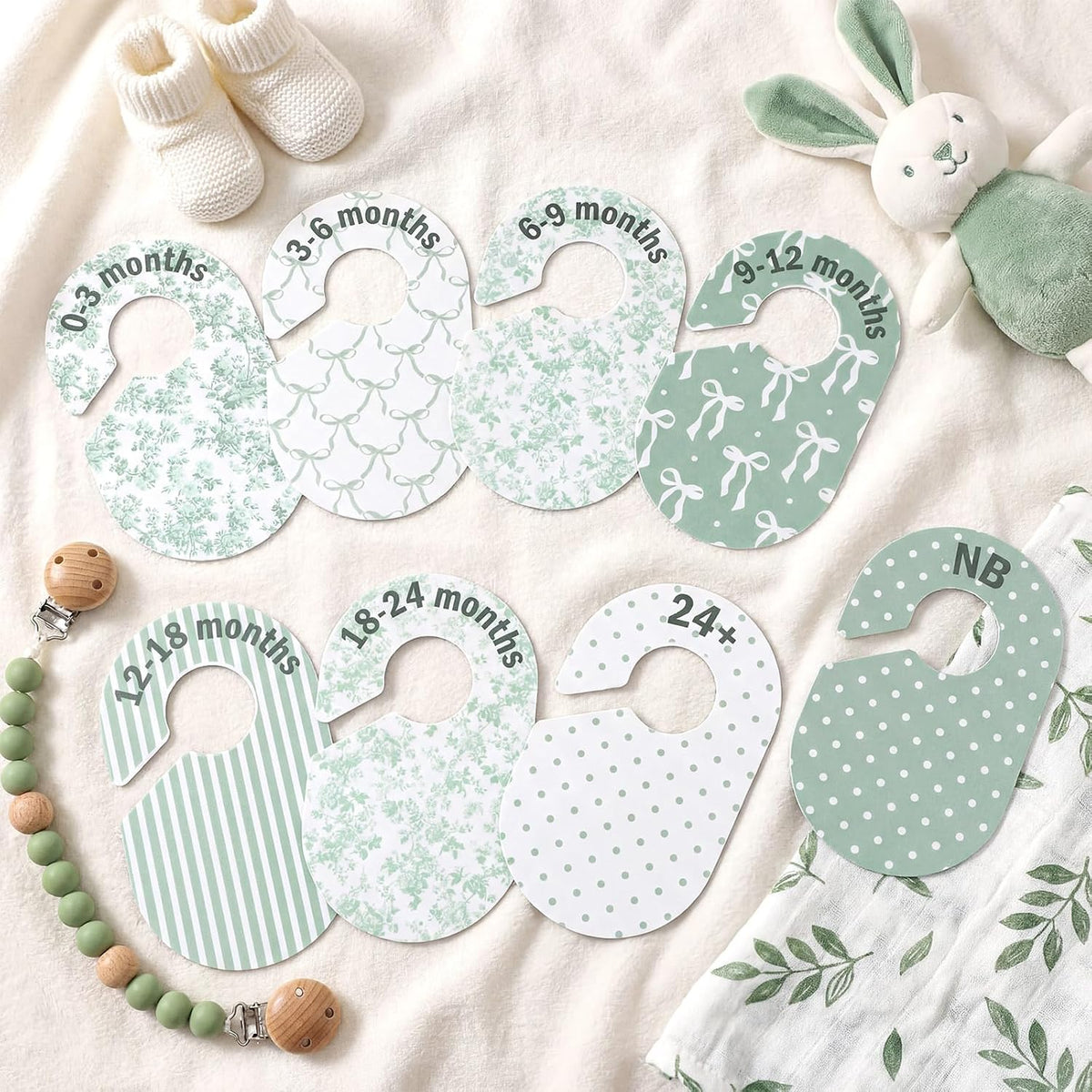 8 Pcs Pink Bow Baby Closet Dividers Baby Girl Clothes Dividers