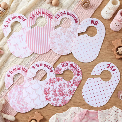 8 Pcs Pink Bow Baby Closet Dividers Baby Girl Clothes Dividers