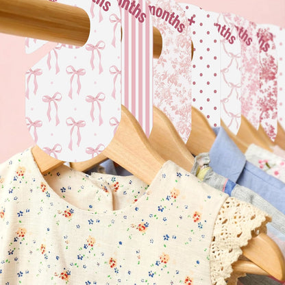 8 Pcs Pink Bow Baby Closet Dividers Baby Girl Clothes Dividers
