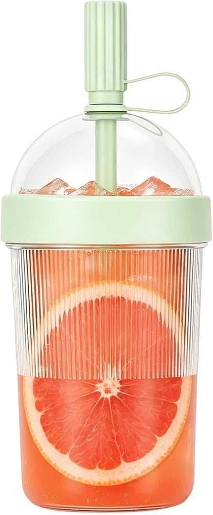 17oz Drink Mug With Lids & Straw, Reusable Water Bottle | 17oz Drink Mug with Lids | Bubble Tea Mug | for Women Men Travelers Students Home Office Gym Travel Picnic Camping Beach
