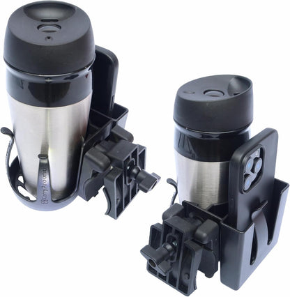 Stroller Cup Holder, Baby Cups, Tumblers, Large Phone [MADE IN UK] , Stroller, Pushchair, Buggy, Wheelchair, Walker, Coffee, Baby Bottle, Built to last, Strong Universal Clamp, Golf Cart