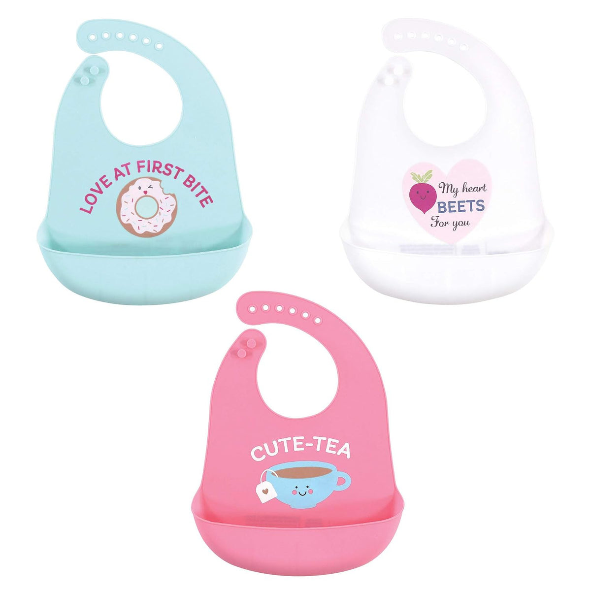 Unisex Baby Silicone Bibs, Sweetest Cupcake, One Size