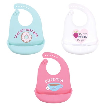 Unisex Baby Silicone Bibs, Sweetest Cupcake, One Size