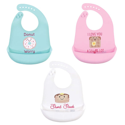 Unisex Baby Silicone Bibs, Sweetest Cupcake, One Size