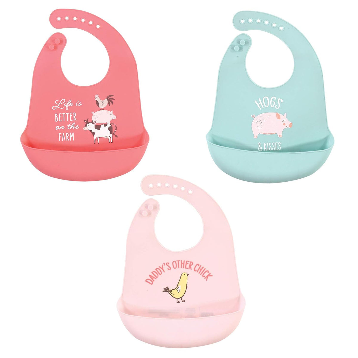 Unisex Baby Silicone Bibs, Sweetest Cupcake, One Size