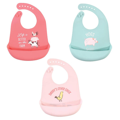 Unisex Baby Silicone Bibs, Sweetest Cupcake, One Size