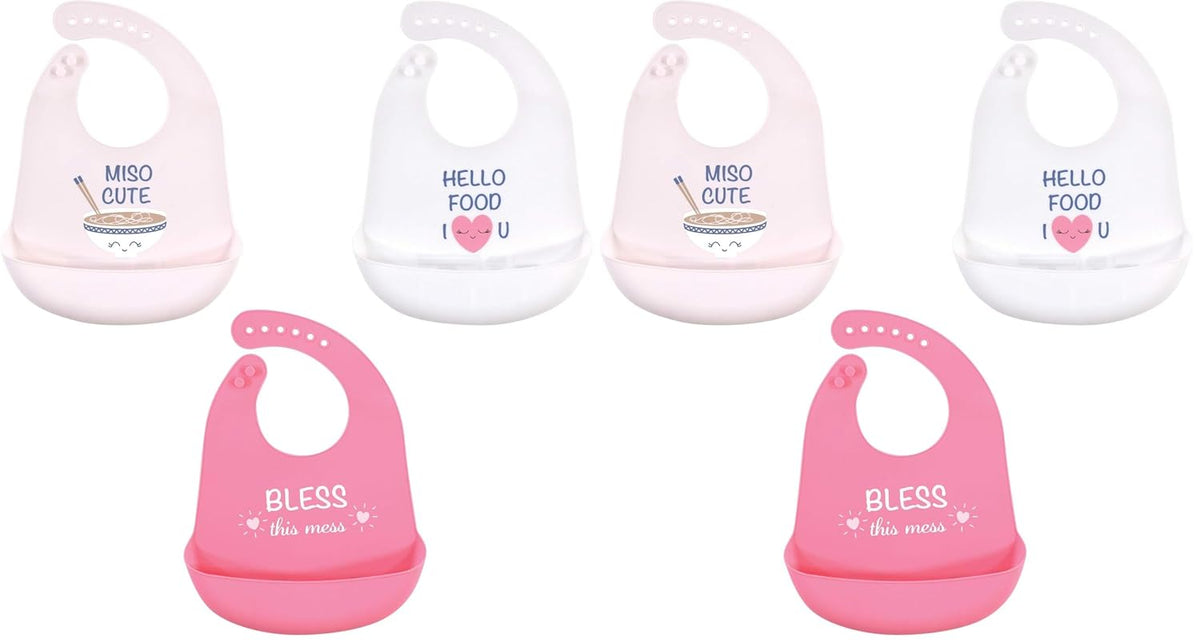Unisex Baby Silicone Bibs, Sweetest Cupcake, One Size