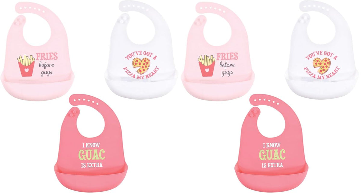 Unisex Baby Silicone Bibs, Sweetest Cupcake, One Size