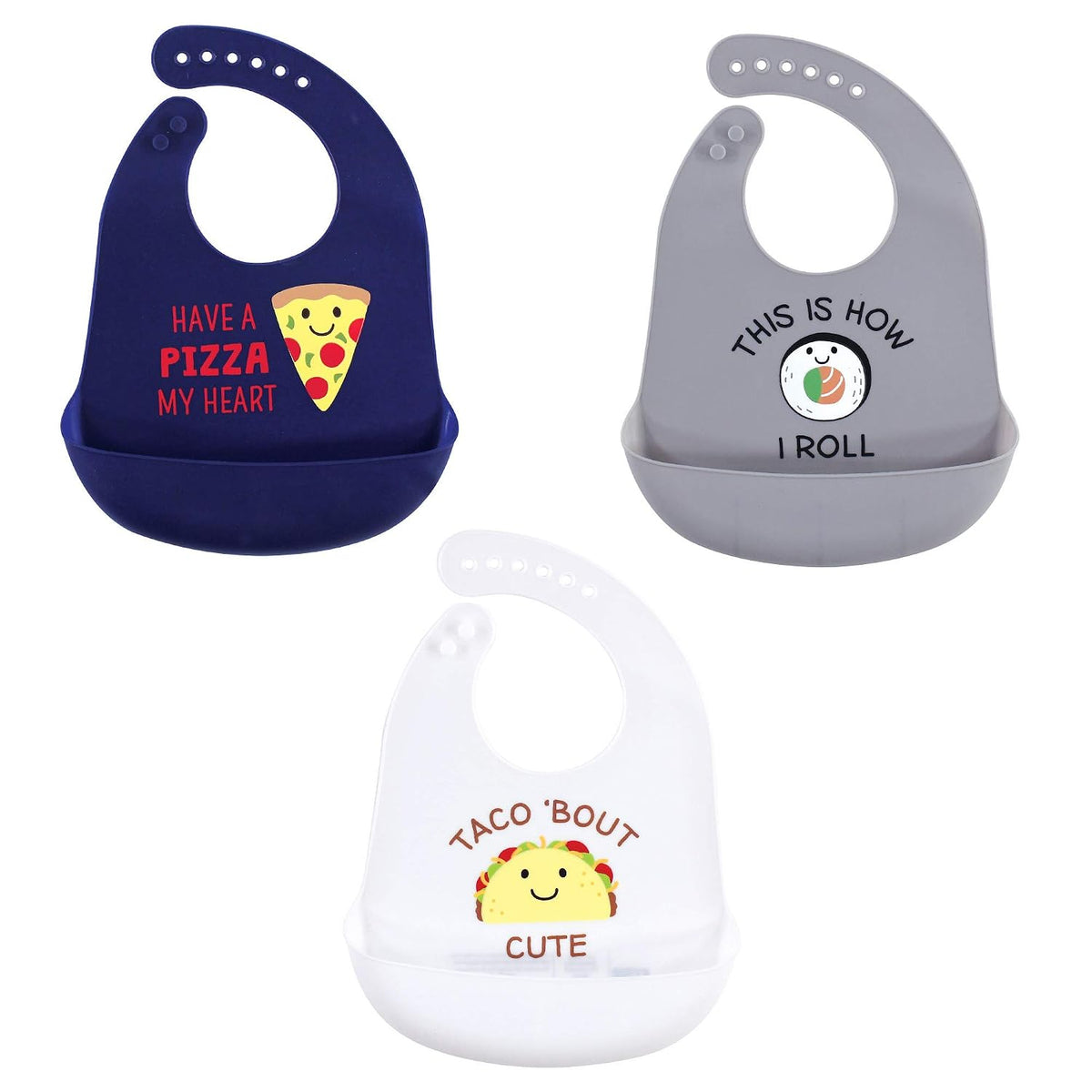 Unisex Baby Silicone Bibs, Sweetest Cupcake, One Size