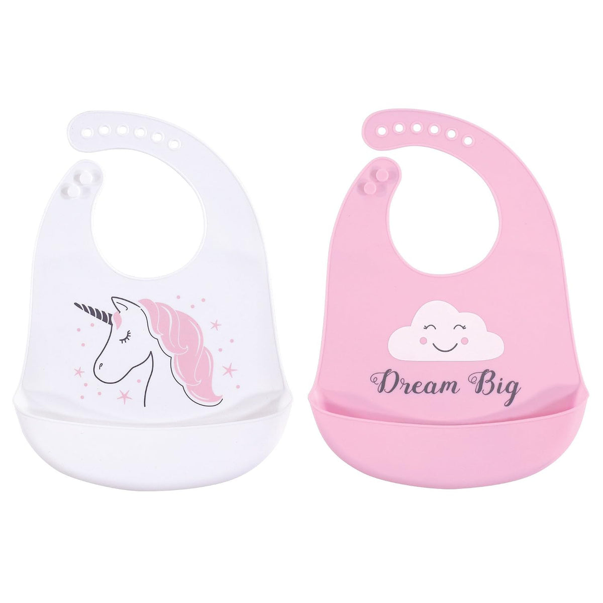 Unisex Baby Silicone Bibs, Sweetest Cupcake, One Size