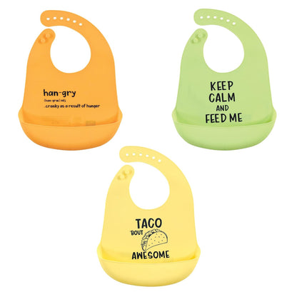 Unisex Baby Silicone Bibs, Sweetest Cupcake, One Size