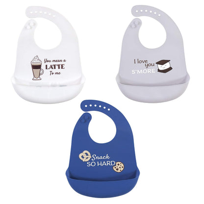 Unisex Baby Silicone Bibs, Sweetest Cupcake, One Size