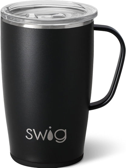 22oz Travel Mug, Insulated Tumbler with Handle and Lid, Cup Holder Friendly, Dishwasher Safe, Stainless Steel, Travel Coffee Cup, Insulated Mug with Lid (Ultra Violet)