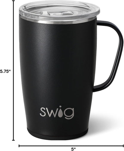 22oz Travel Mug, Insulated Tumbler with Handle and Lid, Cup Holder Friendly, Dishwasher Safe, Stainless Steel, Travel Coffee Cup, Insulated Mug with Lid (Ultra Violet)