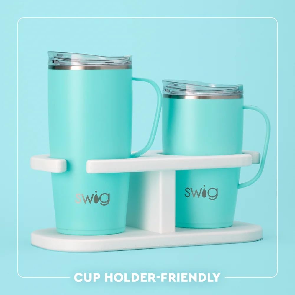 22oz Travel Mug, Insulated Tumbler with Handle and Lid, Cup Holder Friendly, Dishwasher Safe, Stainless Steel, Travel Coffee Cup, Insulated Mug with Lid (Ultra Violet)
