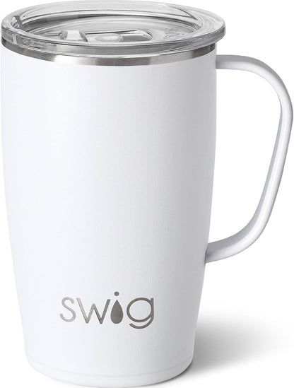 22oz Travel Mug, Insulated Tumbler with Handle and Lid, Cup Holder Friendly, Dishwasher Safe, Stainless Steel, Travel Coffee Cup, Insulated Mug with Lid (Ultra Violet)