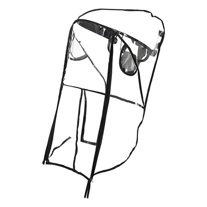 Universal Stroller Cover Waterproof Ventilated Wind Dust Weather Shield Stroller Buggy Rain Cover with Canopy Zipper Door