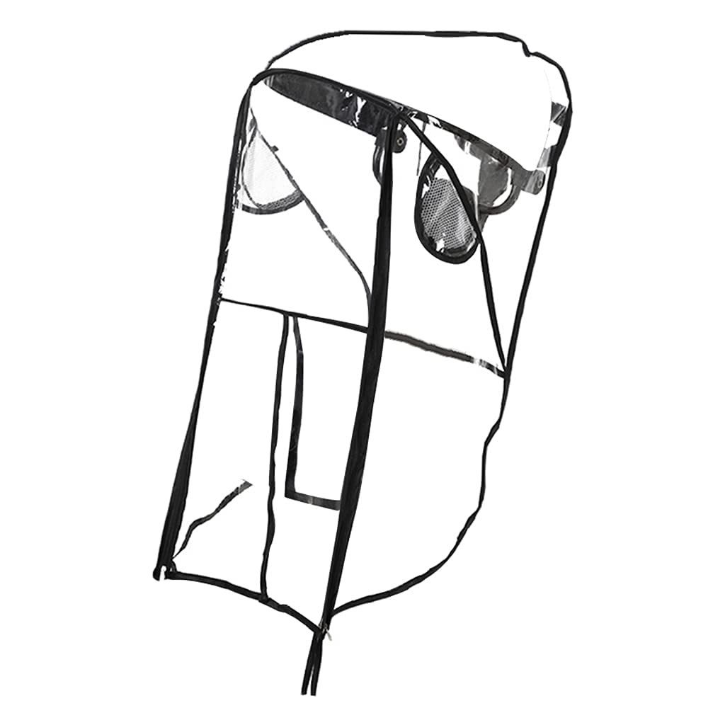 Universal Stroller Cover Waterproof Ventilated Wind Dust Weather Shield Stroller Buggy Rain Cover with Canopy Zipper Door