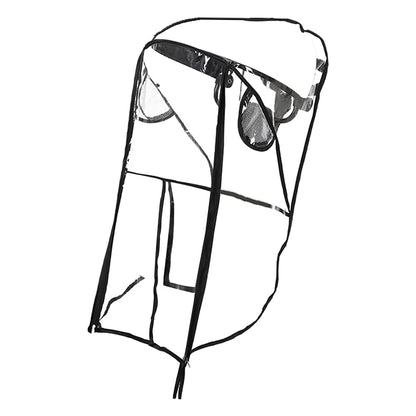 Universal Stroller Cover Waterproof Ventilated Wind Dust Weather Shield Stroller Buggy Rain Cover with Canopy Zipper Door