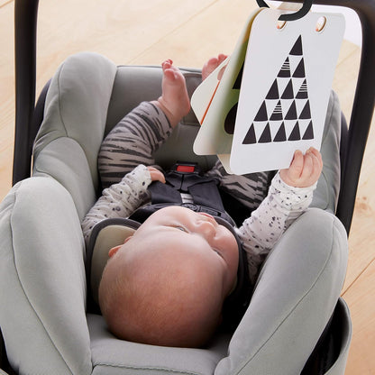 Flip for Art High Contrast Floor Activity Mirror with Take Along Cards, Tummy Time Play, Newborn+
