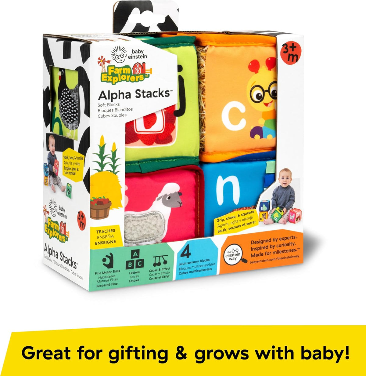 Flip for Art High Contrast Floor Activity Mirror with Take Along Cards, Tummy Time Play, Newborn+