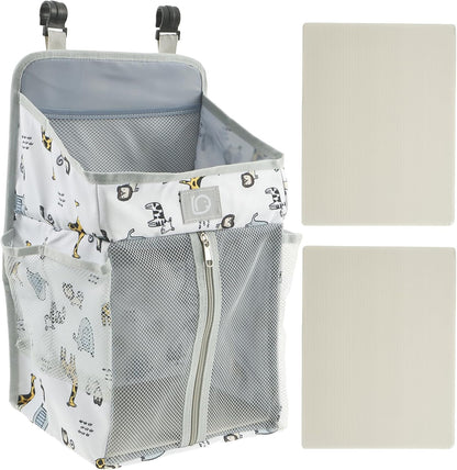 Hanging Diaper Caddy,Baby Diaper Organizer for Changing Table,Baby Crib Hanging Classified Storage Bag Organizer for Changing Table,Crib,Playard or Wall & Nursery Organization, Crib Accessories (# A)