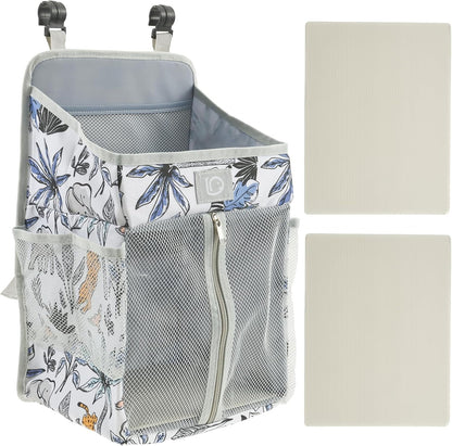 Hanging Diaper Caddy,Baby Diaper Organizer for Changing Table,Baby Crib Hanging Classified Storage Bag Organizer for Changing Table,Crib,Playard or Wall & Nursery Organization, Crib Accessories (# A)