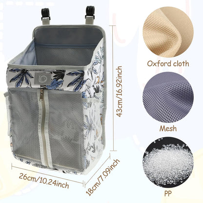 Hanging Diaper Caddy,Baby Diaper Organizer for Changing Table,Baby Crib Hanging Classified Storage Bag Organizer for Changing Table,Crib,Playard or Wall & Nursery Organization, Crib Accessories (# A)