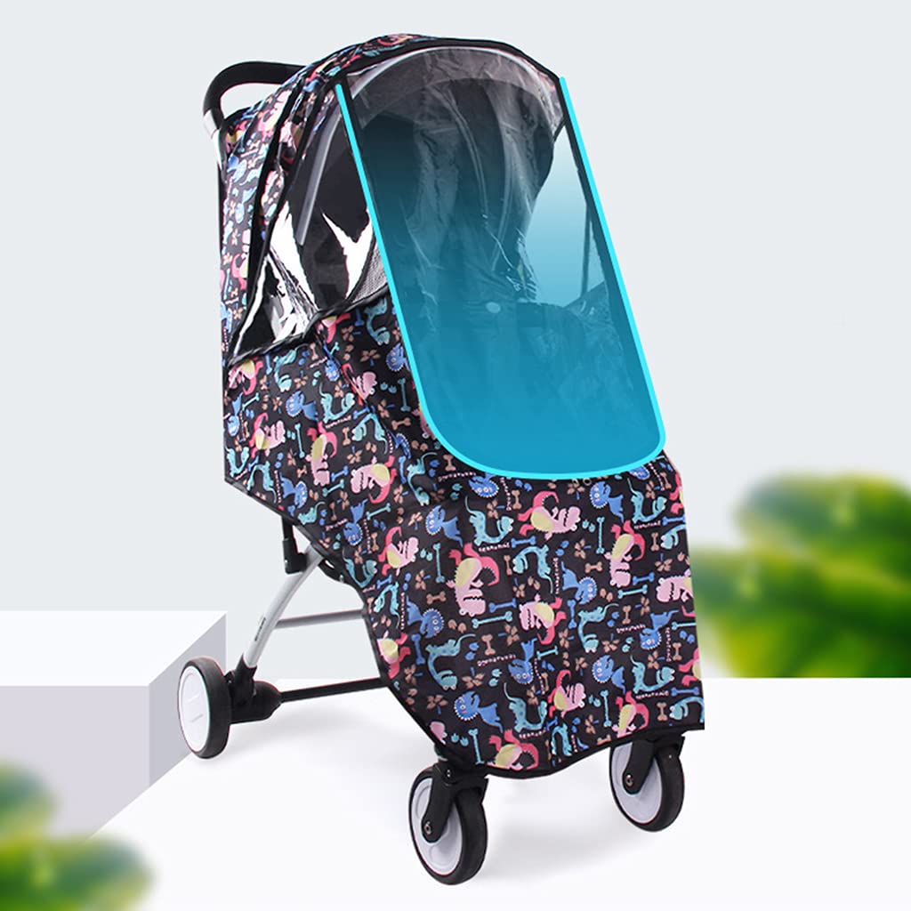 1Pc Portable Universal Waterproof Rain Cover Weatherproof Shield Wind Canopy Baby Pushchair Mesh Ventilation Universal Trend Travel Umbrella Rain Cover