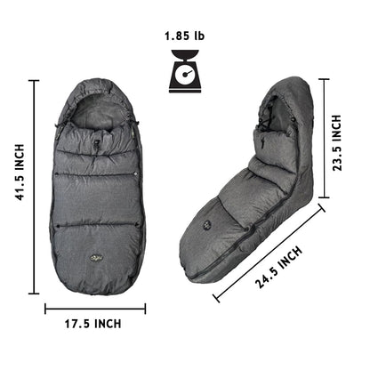 Stroller Footmuff, Stroller Blanket with Hoodie for Toddler Winter Stroller Cover, Stroller Bunting Bag with Fleece Lined Front Height Adjustable & Removable Baby Bunting Bag for 6M-4T