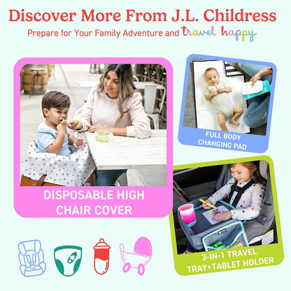J.L. Childress Padded Backpack Car Seat Travel Bag - Deluxe, Black