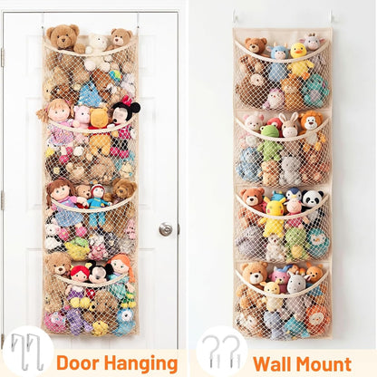 Cotton Over The Door Stuffed Animal Storage