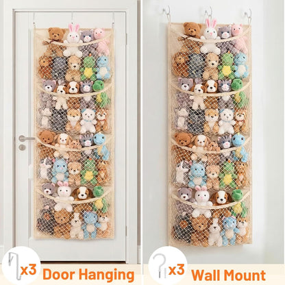 Cotton Over The Door Stuffed Animal Storage