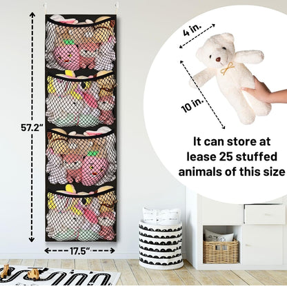 Cotton Over The Door Stuffed Animal Storage