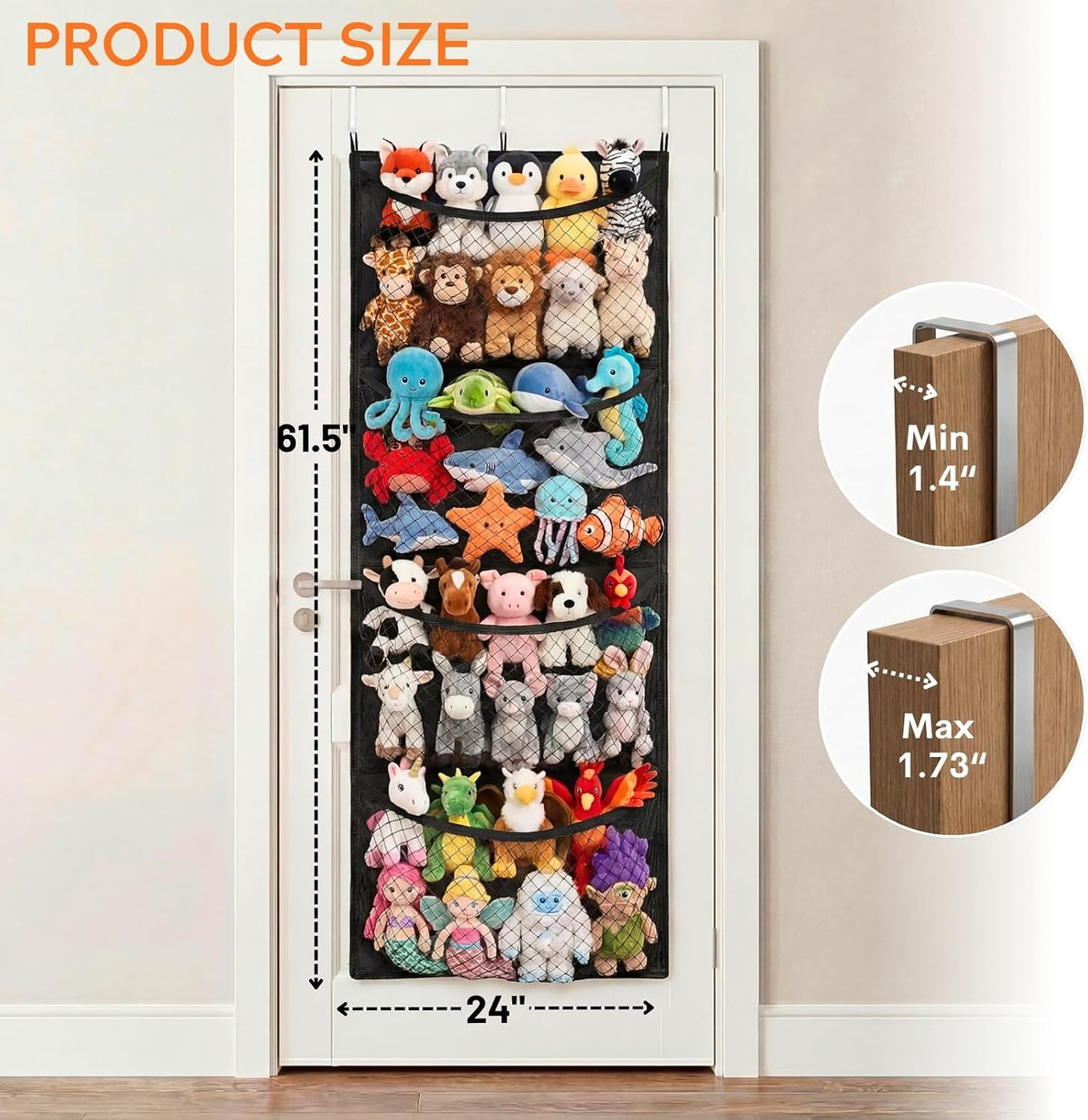 Cotton Over The Door Stuffed Animal Storage