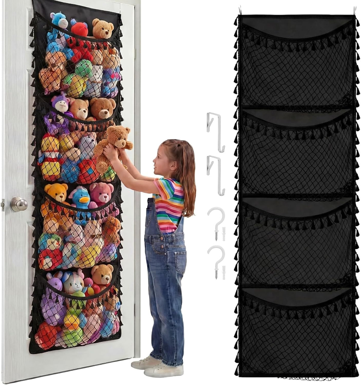 Cotton Over The Door Stuffed Animal Storage