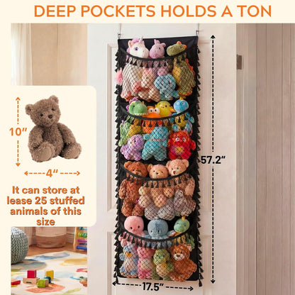 Cotton Over The Door Stuffed Animal Storage