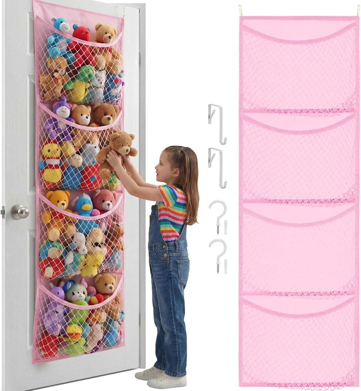 Cotton Over The Door Stuffed Animal Storage