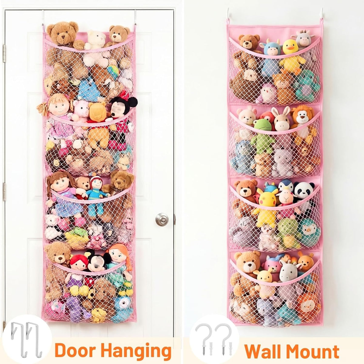 Cotton Over The Door Stuffed Animal Storage