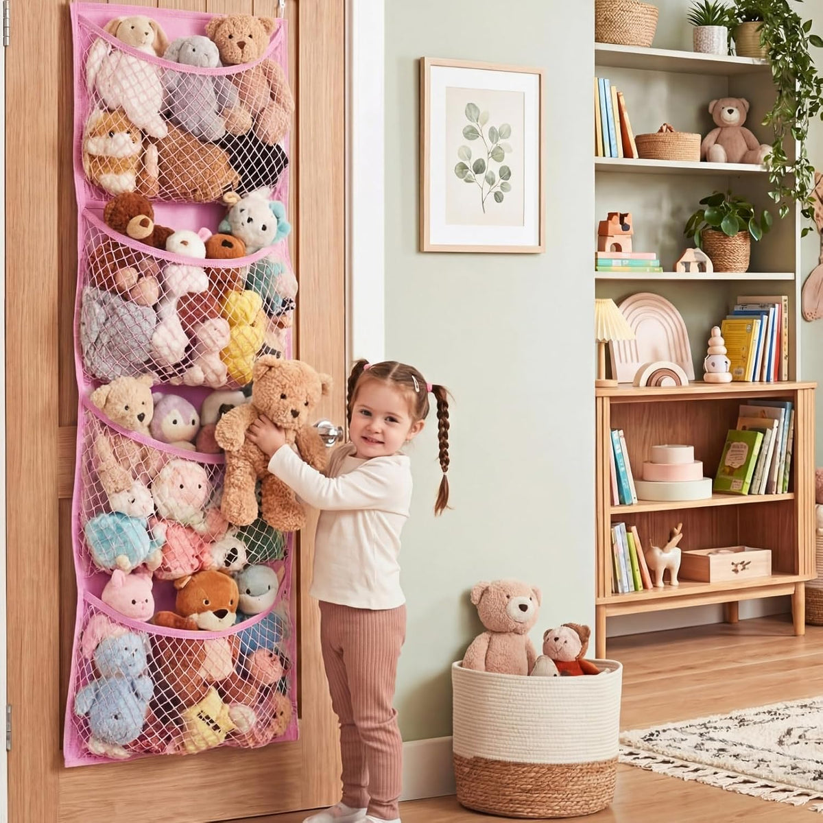 Cotton Over The Door Stuffed Animal Storage
