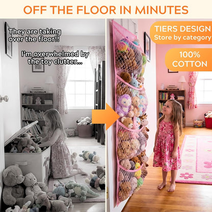 Cotton Over The Door Stuffed Animal Storage