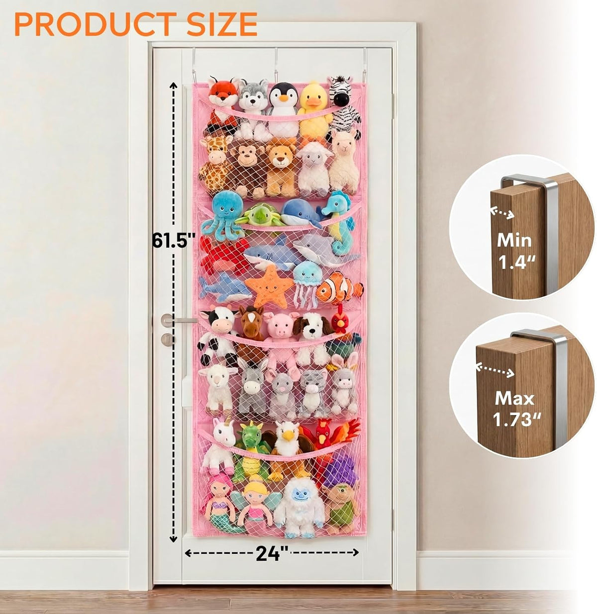 Cotton Over The Door Stuffed Animal Storage