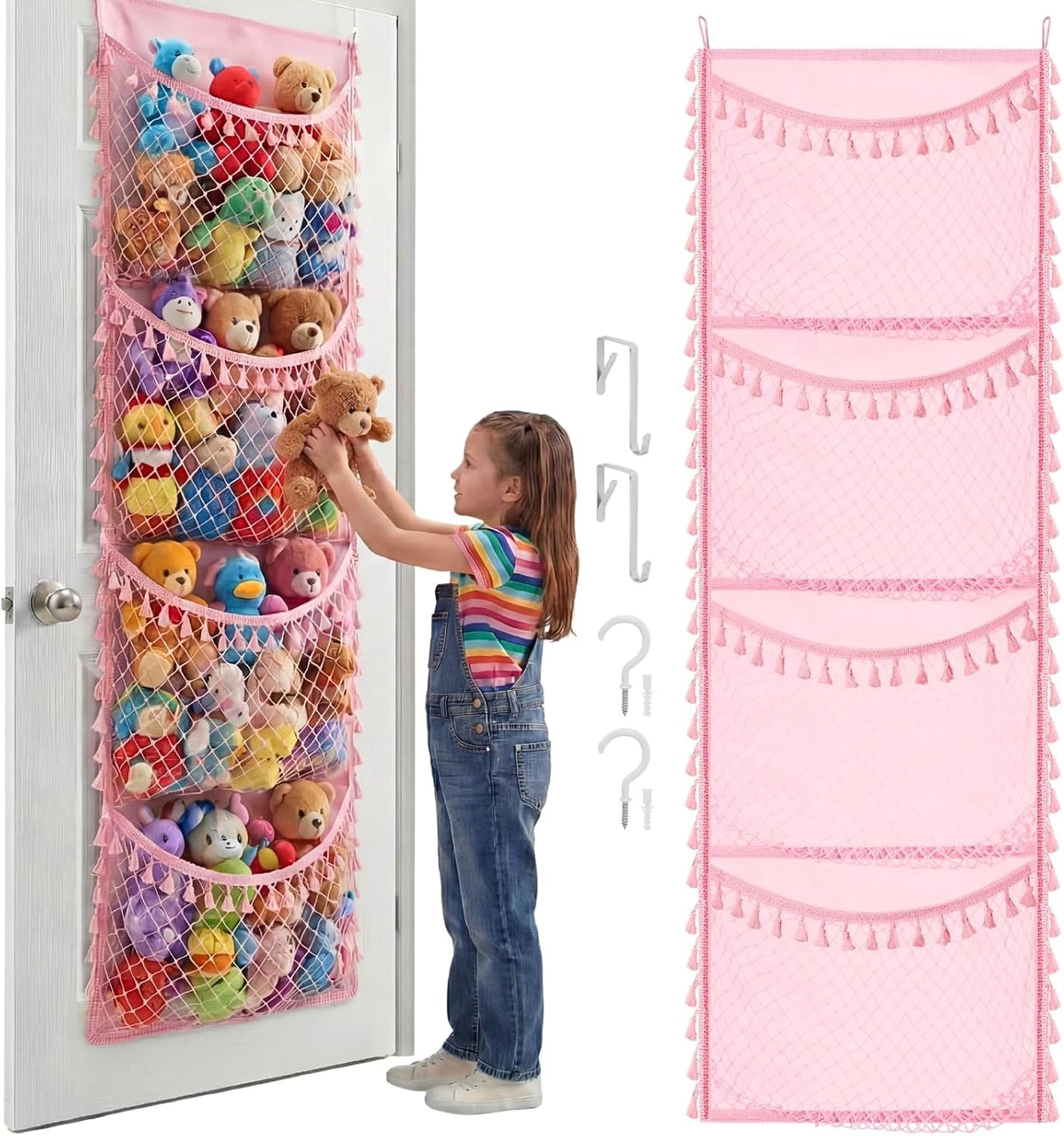 Cotton Over The Door Stuffed Animal Storage
