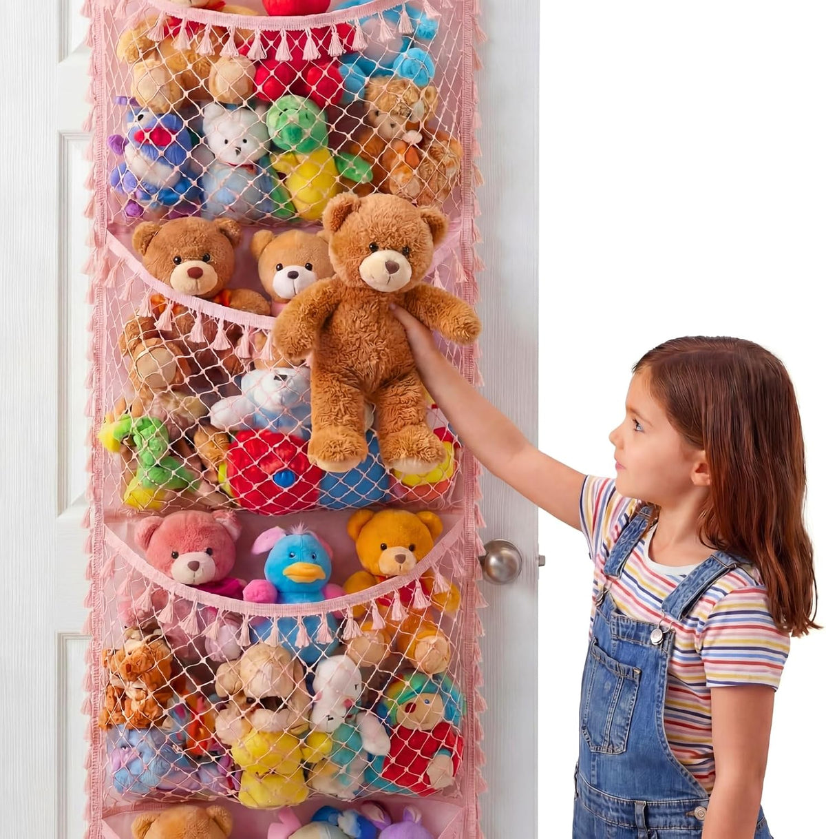 Cotton Over The Door Stuffed Animal Storage