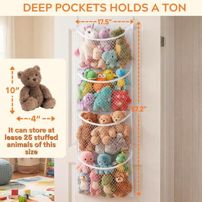 Cotton Over The Door Stuffed Animal Storage