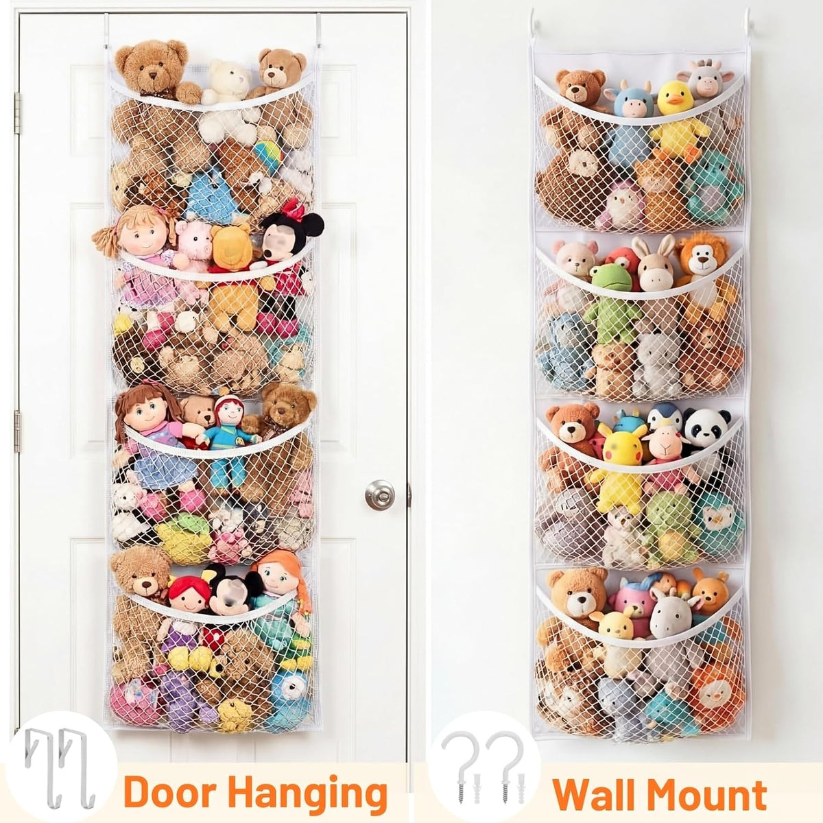 Cotton Over The Door Stuffed Animal Storage