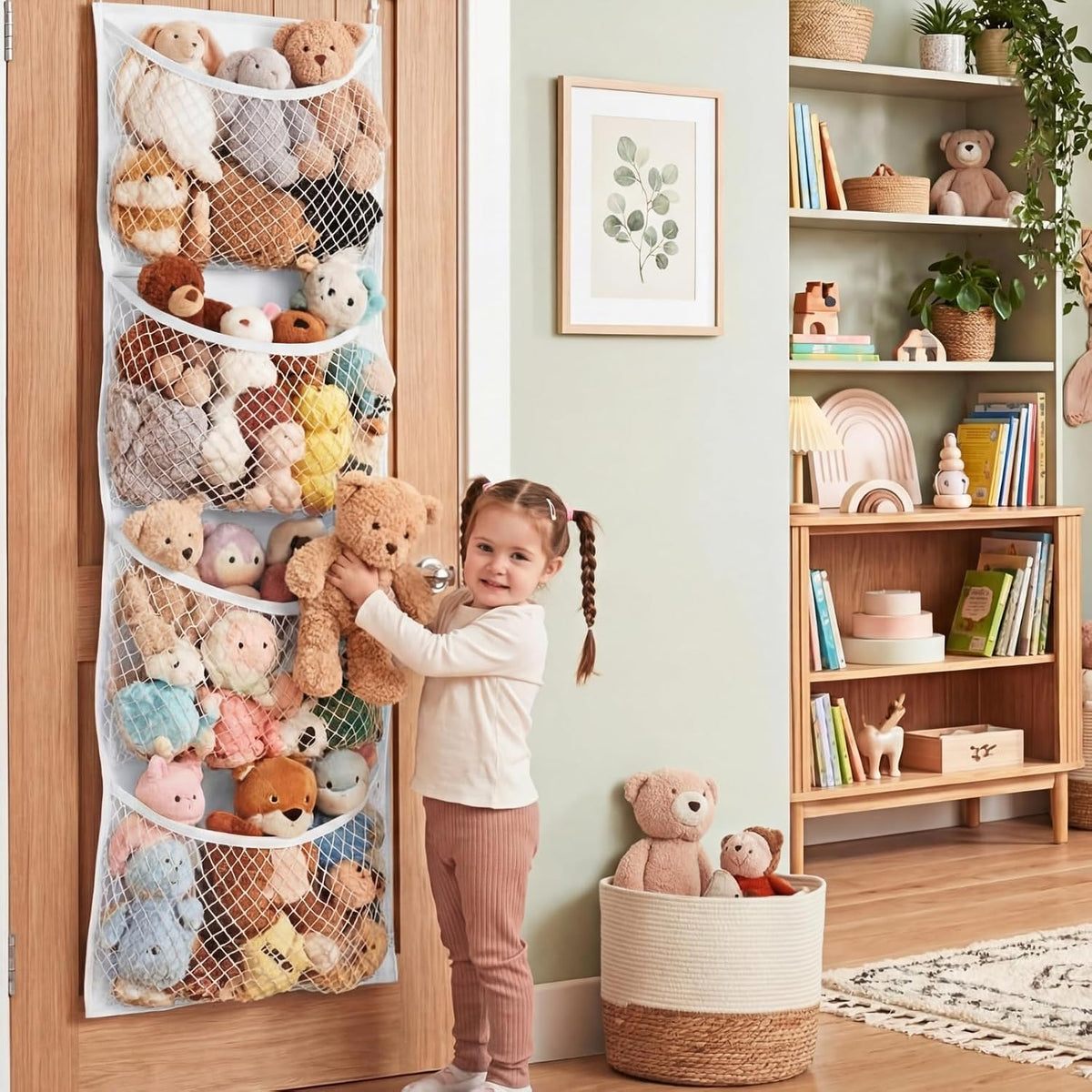 Cotton Over The Door Stuffed Animal Storage