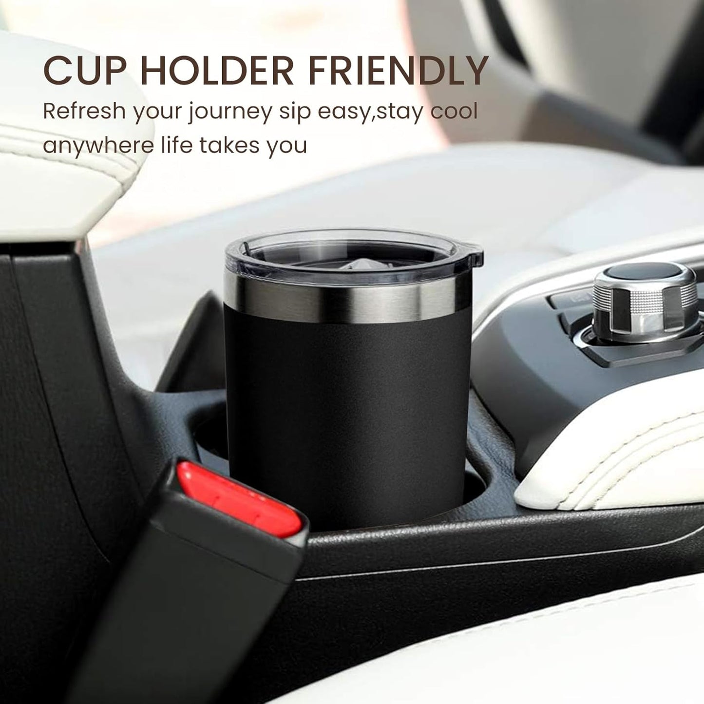 20oz Tumbler 8 Pack Double Wall Vacuum Insulated Travel Mug Bulk, Stainless Steel Tumblers with Lid and Straw, Durable Powder Coated Coffee Cups for Cold & Hot Drinks (Navy, 8)