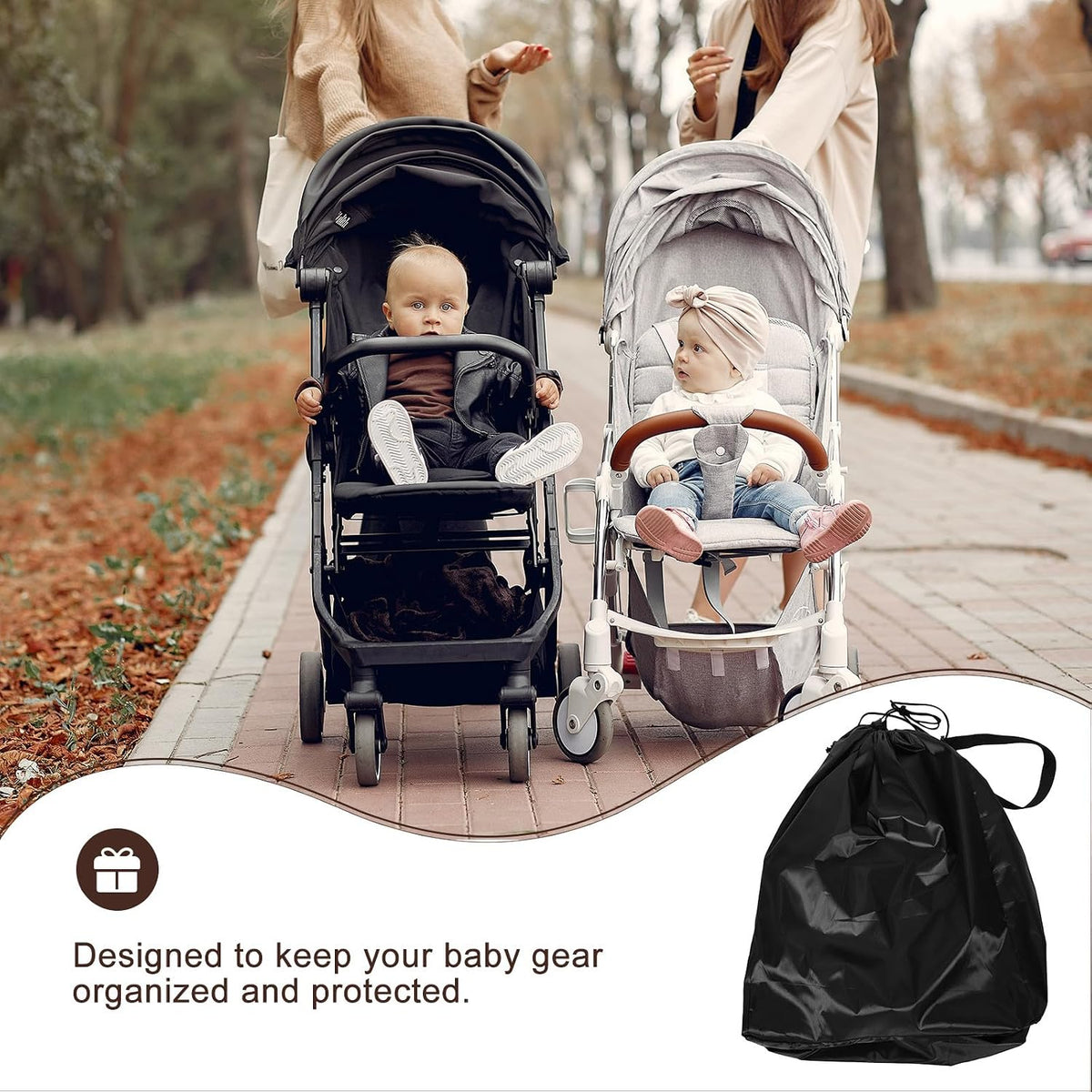 Large Stroller Travel Bag with Shoulder Strap Airplane Stroller Transport Cover for Travel and Gate Check
