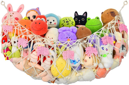 Stuffed Animal Storage Hammock,Large Stuffed Animal Net Or Hammock Wall Hanging Net, Plushie Net, Storage Hanging Organizer